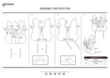 Load image into Gallery viewer, 29.92"H Rusty Metal Snowman Family Yard Stake or Standing Décor or Wall Décor