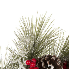 Load image into Gallery viewer, 24"D Flocked Pinecone Berry Wreath