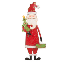 Load image into Gallery viewer, 36.02"H Metal Santa Yard Stake or Standing Décor or Wall Décor (Three Function)