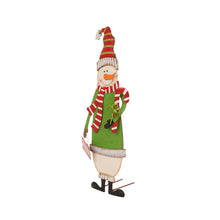 Load image into Gallery viewer, 36.02"H Metal Snowman Yard Stake or Standing Decor or Wall Décor (Three Functions)