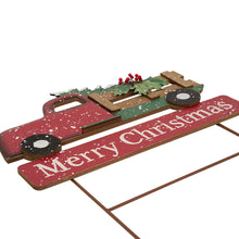 Load image into Gallery viewer, 24.02"H Metal/Wooden Christmas Truck Yard Stack or Wall Décor (Two Function)