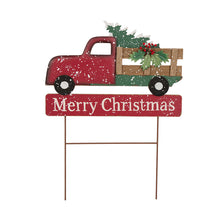 Load image into Gallery viewer, 24.02"H Metal/Wooden Christmas Truck Yard Stack or Wall Décor (Two Function)