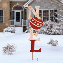 Load image into Gallery viewer, 36.02"H Rusty Metal "NOEL" Yard Stake or Wall Décor