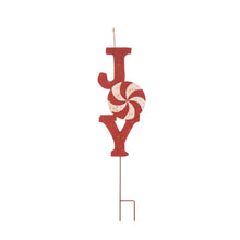 Load image into Gallery viewer, 36.02"H Rusty Metal "JOY" Yard Stake or Wall Décor