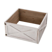 Load image into Gallery viewer, 22.09"L Washed White Wooden Christmas Tree Collar