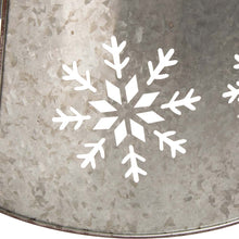 Load image into Gallery viewer, 21.65"D Snowflake Diecut Metal Tree Collar with Light String