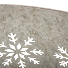 Load image into Gallery viewer, 21.65"D Snowflake Diecut Metal Tree Collar with Light String