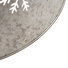 Load image into Gallery viewer, 21.65"D Snowflake Diecut Metal Tree Collar with Light String