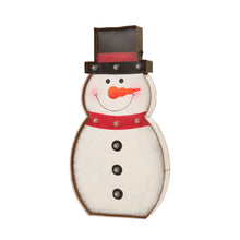 Load image into Gallery viewer, 19.76"H Marquee LED Lighted Snowman Sign Holiday Decoration