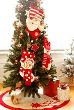 Load image into Gallery viewer, 20" Handmade Hooked 3D Santa Christmas Stocking Ho Ho