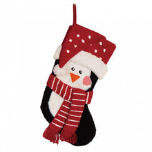 Load image into Gallery viewer, Hooked 3D Penguin Christmas Stocking, 1 Piece