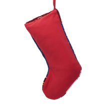 Load image into Gallery viewer, Hooked Snowman Christmas Stocking 19", 1 Piece(Red, Blue, White)