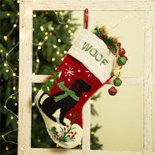 Load image into Gallery viewer, 19" Handmade Hooked Dog Christmas Stocking