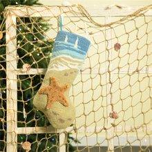 Load image into Gallery viewer, Handmade Hooked 3D Starfish Christmas Stocking
