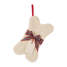 Load image into Gallery viewer, 12.50"L Bone Shape Hooked Christmas Stocking
