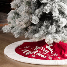 Load image into Gallery viewer, 48"D Fabric "Merry Christmas" Tree Skirt