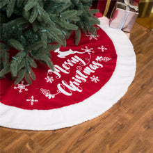 Load image into Gallery viewer, 48"D Fabric "Merry Christmas" Tree Skirt