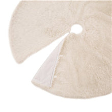 Load image into Gallery viewer, 48"D White Plush Christmas Tree Skirt