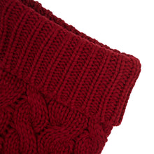 Load image into Gallery viewer, 24"L Knitted Polyester Christmas Stocking w/Pom Pom Ball - Red
