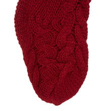 Load image into Gallery viewer, 24"L Knitted Polyester Christmas Stocking w/Pom Pom Ball - Red