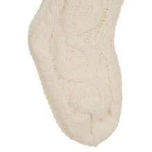 Load image into Gallery viewer, 24"L Knitted Polyester Christmas Stocking w/Pom Pom Ball - White