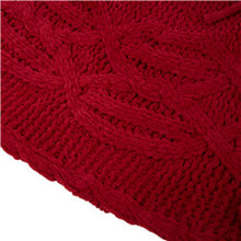Load image into Gallery viewer, 52"D Knitted Polyester Red Christmas Tree Skirt
