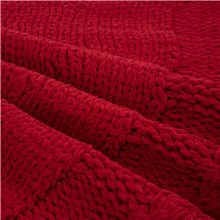 Load image into Gallery viewer, 52"D Knitted Polyester Red Christmas Tree Skirt