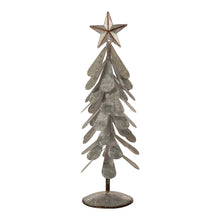 Load image into Gallery viewer, Iron Galvanized Christmas Tree Table Decor, 18"H