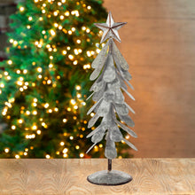 Load image into Gallery viewer, Iron Galvanized Christmas Tree Table Decor, 18"H