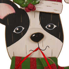 Load image into Gallery viewer, 16.00"H Wooden Christmas Dog Figurines Decor
