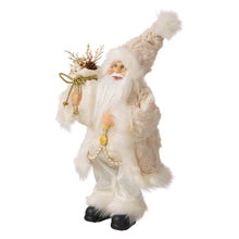 Load image into Gallery viewer, 12"H Standing Santa Figurine With a Beige Felt Outfit