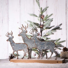 Load image into Gallery viewer, 13.19"L Galvanized Metal/Wooden Reindeer Table Décor