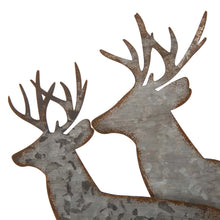 Load image into Gallery viewer, 13.19"L Galvanized Metal/Wooden Reindeer Table Décor