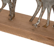 Load image into Gallery viewer, 13.19"L Galvanized Metal/Wooden Reindeer Table Décor
