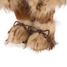 Load image into Gallery viewer, Handmade Faux Fur Santa Figurine Christmas Holiday Decoration Ornaments Gray 12-inch