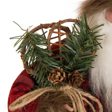 Load image into Gallery viewer, Handmade Plaid Santa Claus Figure Christmas Decoration Ornaments Holiday Decor 18-inch