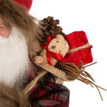 Load image into Gallery viewer, Handmade Plaid Santa Claus Figure Christmas Decoration Ornaments Holiday Decor 18-inch