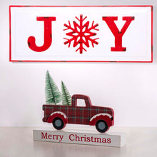 Load image into Gallery viewer, 12.81"L Wooden/Metal Red Truck Table Decor