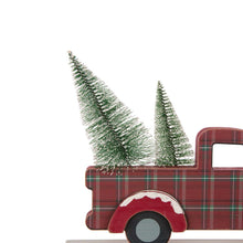 Load image into Gallery viewer, 12.81"L Wooden/Metal Red Truck Table Decor
