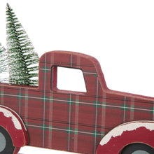 Load image into Gallery viewer, 12.81"L Wooden/Metal Red Truck Table Decor