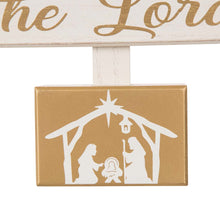 Load image into Gallery viewer, 17.83"H Wooden Nativity Table Tree Decor