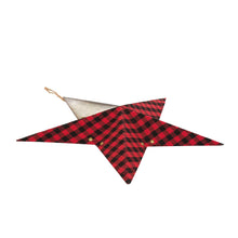 Load image into Gallery viewer, Galvanized Plaid Pattern Star with Rivet, Set of 2