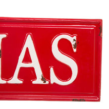 Load image into Gallery viewer, 45.75"L Enameled Metal "MERRY CHRISTMAS" Wall Sign