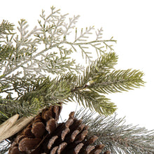 Load image into Gallery viewer, 24"D Flocked Pinecone Antler Wreath