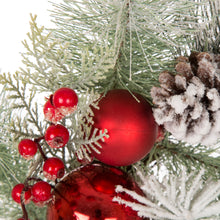 Load image into Gallery viewer, 24"D Flocked Pinecone Ornament Wreath