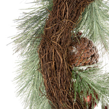 Load image into Gallery viewer, 24"D Flocked Pinecone Ornament Wreath