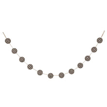 Load image into Gallery viewer, 72"L Black & White Plaid Fabric Garland