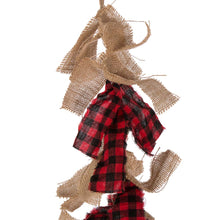 Load image into Gallery viewer, 72"L Red & Black Plaid Fabric/Linen Garland