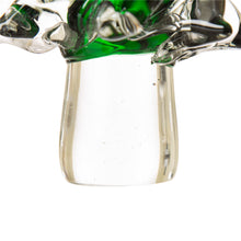 Load image into Gallery viewer, 11.61"H Green Striped Table Decor Glass Christmas Tree