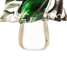 Load image into Gallery viewer, Striped Table Decor Glass Christmas Tree, 7.9" H, Green